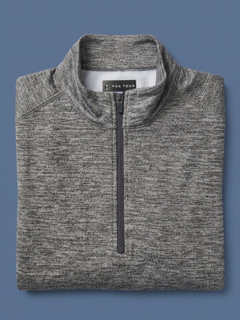PGA Tour Quarter-Zip Men's Pullover Sweatshirt in Heather Gray-Size S